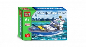 Конструктор - Полицейский катер, 120 деталей (Город Мастеров, KK-3007-R)